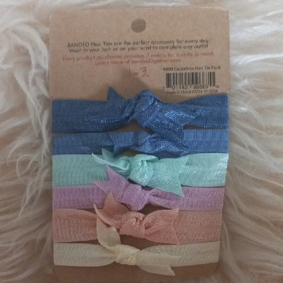 BANDED Hair Tie Pack - set of 6 - Picture 2 of 4